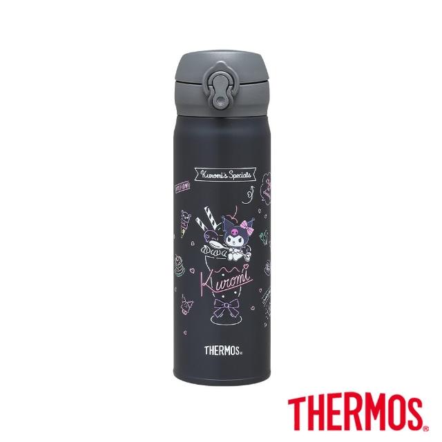 【THERMOS 膳魔師】超值2入_酷洛米不鏽鋼輕量彈蓋保溫瓶500ml+輕水瓶1200ml(JNL-504KU-DGY+TCSS-1200BP-KU)
