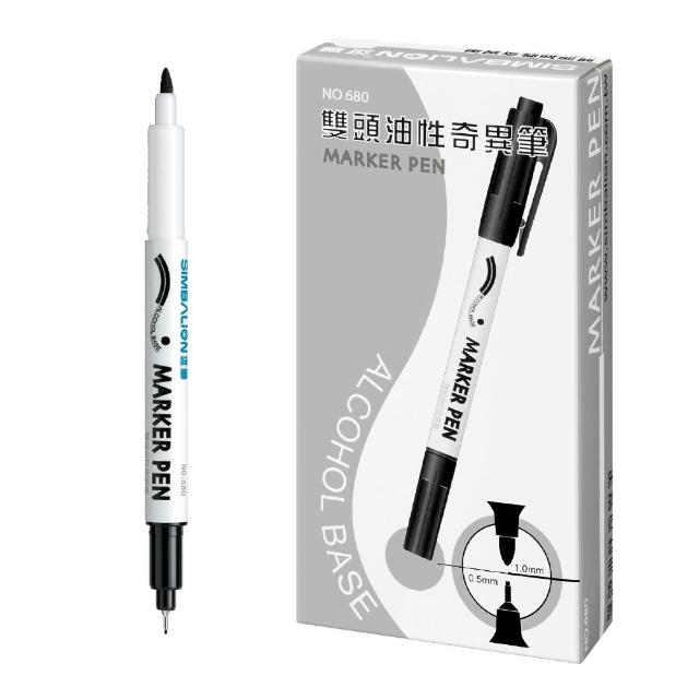 【SIMBALION 雄獅文具】680 雄獅雙頭奇異筆12入