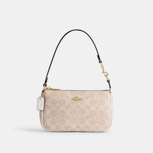 【COACH】蔻馳官方直營 NOLITA 19 經典SIGNATURE單肩包 手拿包 肩背包 手腕包-多色任選(CW426)