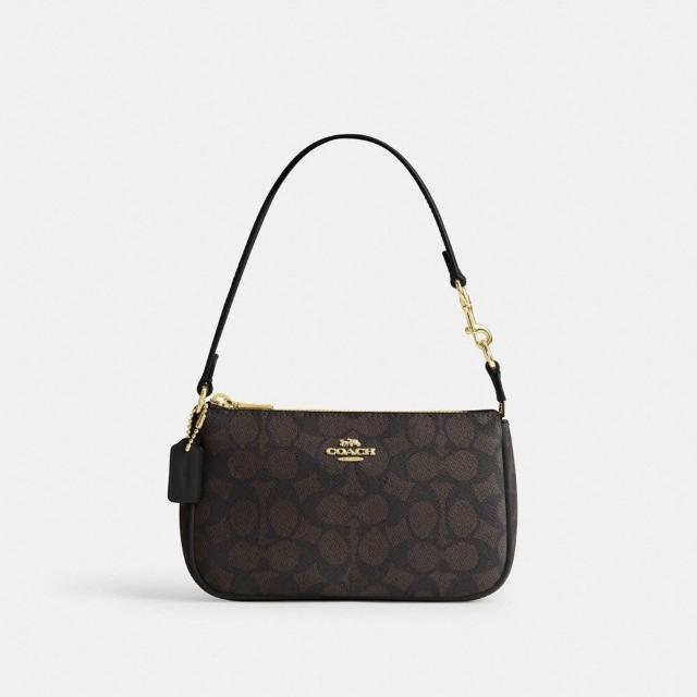 【COACH】蔻馳官方直營 NOLITA 19 經典SIGNATURE單肩包 手拿包 肩背包 手腕包-多色任選(CW426)