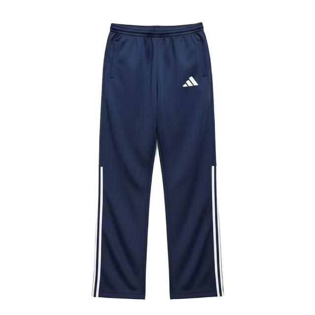 【adidas 愛迪達】運動套裝-短袖上衣+線條長褲(男女同款 多色任選 口袋拉鍊 休閒 戶外 健身 大尺碼 團體服)