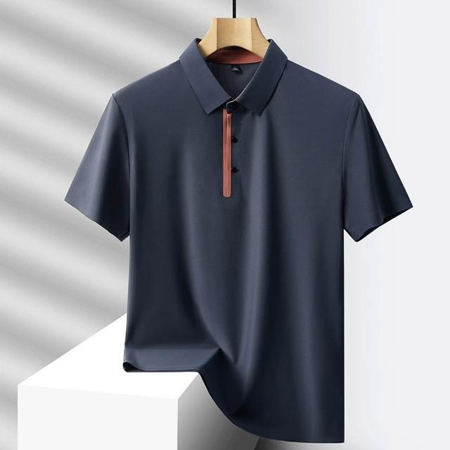 【巴黎精品】極速出貨 POLO衫短袖上衣(休閒冰絲彈力涼爽男裝6色a1eo13 2G)