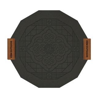 【KZM】KAZMI 韓式不沾煎烤盤附木手把(韓國烤盤 BBQ烤肉盤 雙耳燒烤盤 露營煎烤盤 金屬烤盤)