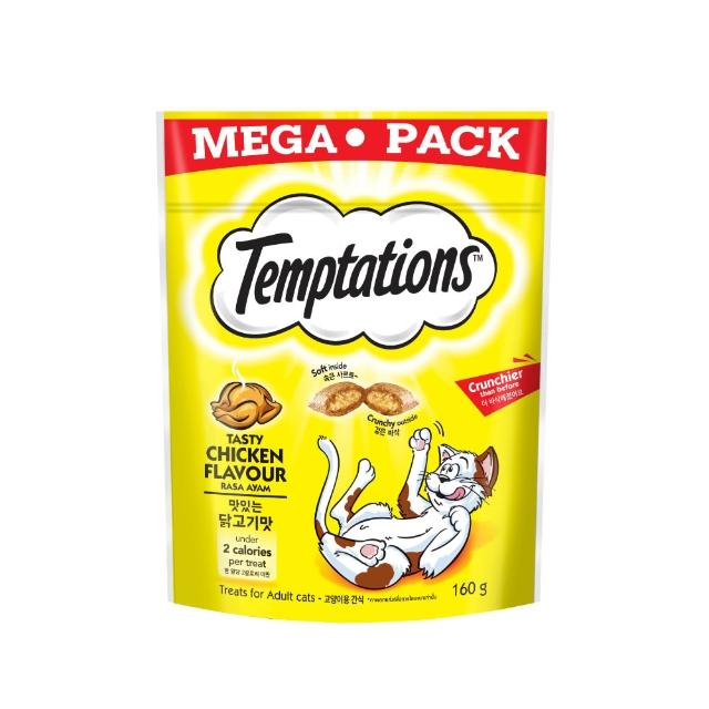 【TEMPTATIONS 喵愛餡】貓點心  130g/160g*10入 寵物/貓零食/貓食/貓餡餅/貓餅乾