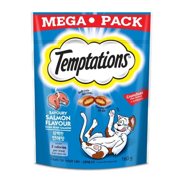 【TEMPTATIONS 喵愛餡】貓點心  130g/160g*10入 寵物/貓零食/貓食/貓餡餅/貓餅乾