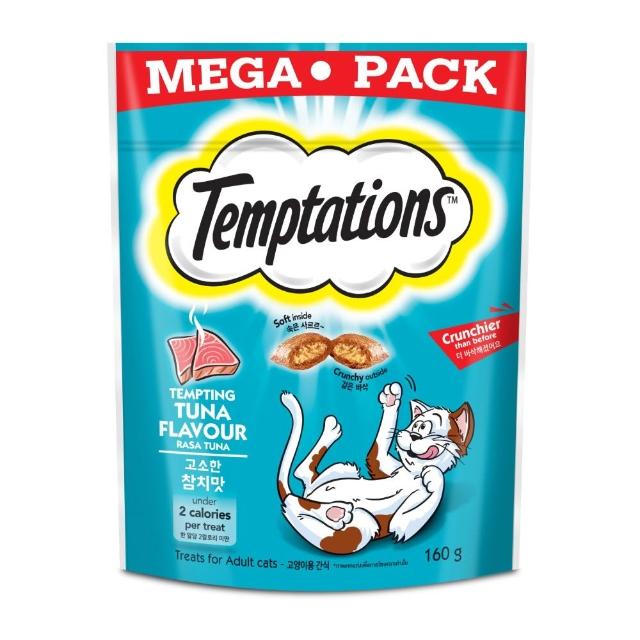 【TEMPTATIONS 喵愛餡】貓點心  130g/160g*10入 寵物/貓零食/貓食/貓餡餅/貓餅乾