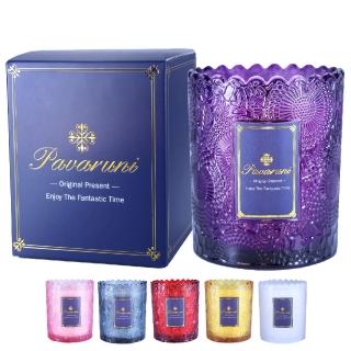【Pavaruni】美國香氛蠟燭20種香味450g(大豆蠟燭禮盒/天然植物精油/花香/木質香/果香)