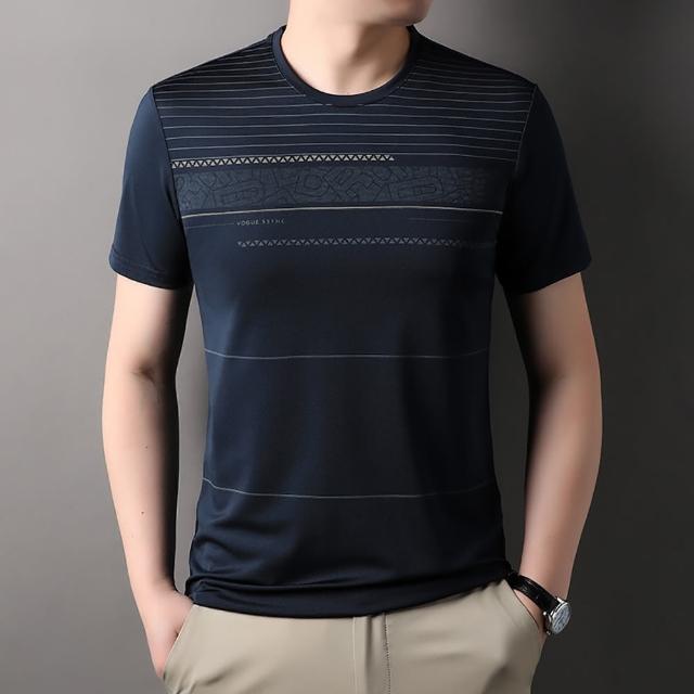 【Billgo】*現貨*酷涼感線條圓領短袖口袋T-3款 6色 M-3XL碼 休閒運動春夏男印花口袋上衣