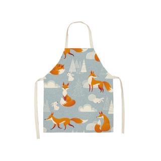 【Jasmine’s Kitchen 小茉廚房】亞麻 兒童圍裙 北歐風 居家 繪畫 防油圍裙(烹飪 烘焙圍裙 雙11)