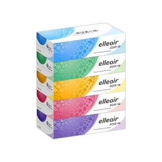 【日本大王】elleair 柔膚盒裝面紙 180抽x5盒