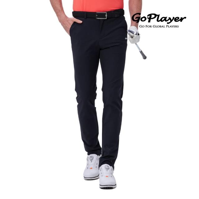 【GoPlayer】斷碼出清 男超彈性冲孔高爾夫長褲-白.黑.淺灰(男高爾夫運動速乾免燙彈力Golf球褲)