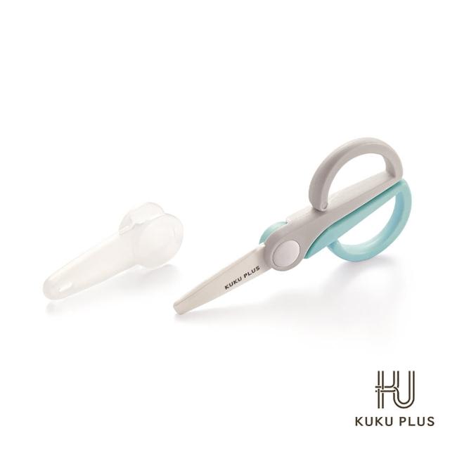 【KU.KU. 酷咕鴨】KUKU PLUS寶寶陶瓷食物剪(氣泡藍/莓果粉/伯爵奶)