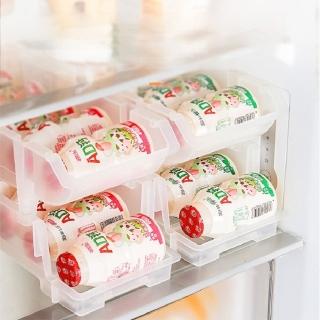【茉家】寶寶乳酸菌飲料冰箱自動補位收納盒(2入)