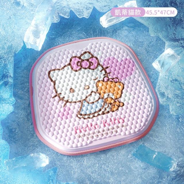 【SANRIO 三麗鷗】酷洛米美樂蒂汽車涼感坐墊車用凝膠坐墊(大耳狗/凱蒂貓/Hello Kitty)