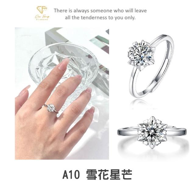 【CF Diamond】2026新品上市｜momo獨家 (生日 禮物 1克拉 項鍊 戒指 耳環 手鍊 莫桑鑽 培育鑽)