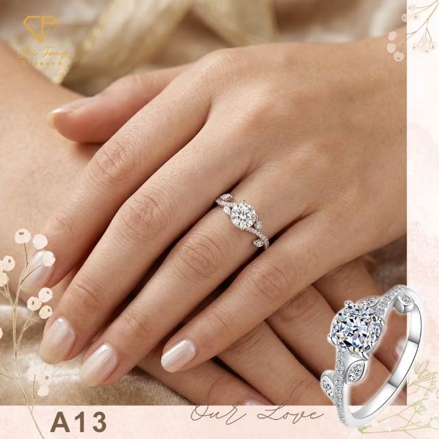 【CF Diamond】七夕情人節｜2026新品上市｜momo獨家 (生日 禮物 1克拉 項鍊 戒指 耳環 手鍊 莫桑鑽 培育鑽)