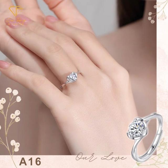 【CF Diamond】七夕情人節｜2026新品上市｜momo獨家 (生日 禮物 1克拉 項鍊 戒指 耳環 手鍊 莫桑鑽 培育鑽)