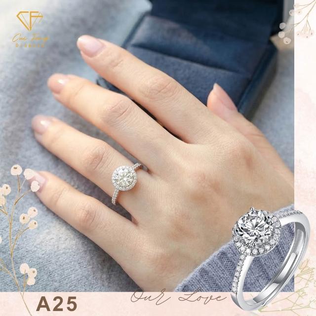 【CF Diamond】2026新品上市｜momo獨家 (生日 禮物 1克拉 項鍊 戒指 耳環 手鍊 莫桑鑽 培育鑽)
