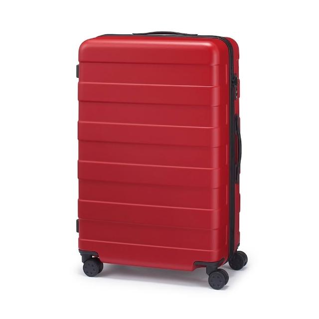 【MUJI 無印良品】四輪硬殼止滑拉桿箱75L(紅色/黑色)