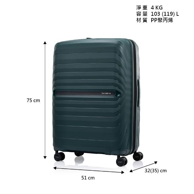 【Samsonite 新秀麗】28吋 OCTOLITE NEO 可擴充大容量防盜拉鍊輕量PP耐衝擊行李箱/水漾箱/旅行箱(多色可選)