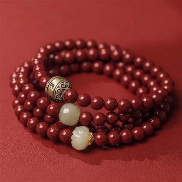 【巴黎精品】現貨+預購 硃砂念珠項鍊平安硃砂手珠手串手鏈息災擋煞(生肖防小人轉運除穢淨化招財開運a1gi29)