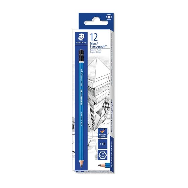 【STAEDTLER 施德樓】施德樓 頂級藍桿素描鉛筆-打裝12入 MS100