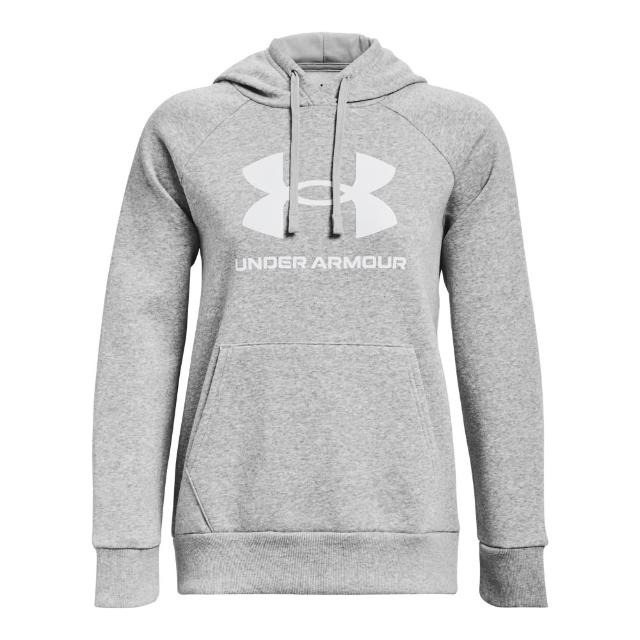 【UNDER ARMOUR】UA 女 Rival Fleece Logo 保暖長袖帽T/大學T(多款任選)