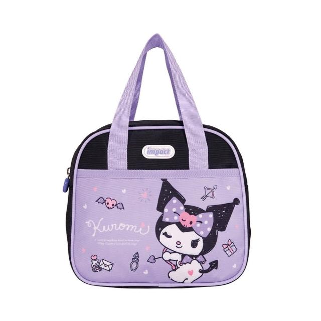 【IMPACT 怡寶】酷洛米Kuromi-午餐袋／便當袋 紫配黑 IMKUN03BK(防潑水布料材質  耐髒好清潔)