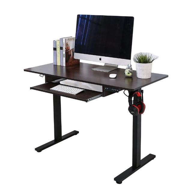 【BuyJM】MIT低甲醛附鍵盤架無段式電動升降桌寬120x60公分(工作桌/書桌/電腦桌/辦公桌/成長桌/站立桌)
