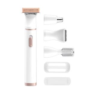 【精緻辣妹】四合一電動除毛器-附4頭(多部位 USB充電 除毛刀 私密處 鬢角 修眉 鼻毛刀 手 腳 美體刀 美髮)