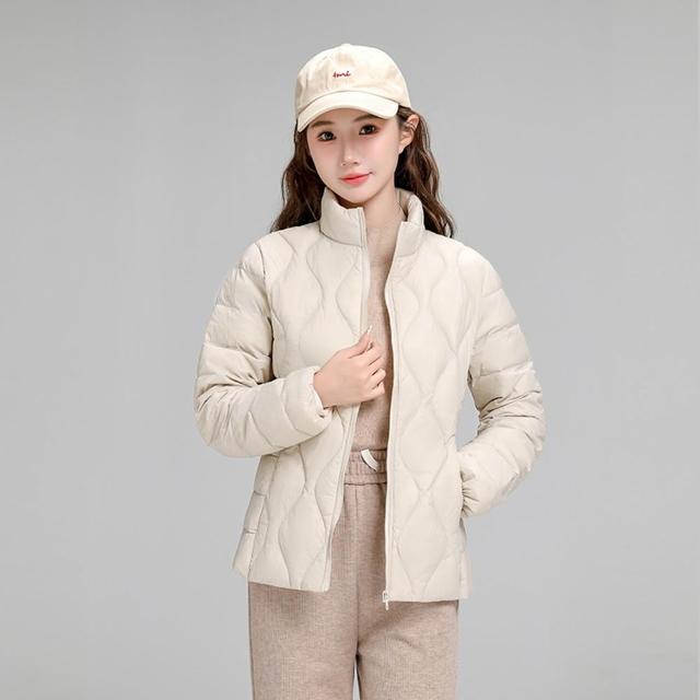 【巴黎精品】現貨限搶 真羽絨90%白鴨絨輕羽絨外套輕便羽絨衣(保暖夾克連帽立領女外套2款a1hd10)
