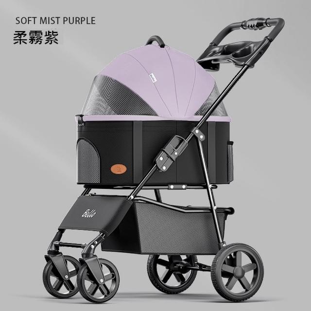 【Bello】SP02FD 車包分離款寵物手推車(附雨罩\網路人氣推薦bello寵物推車\分離式\車包分離\提籃式)