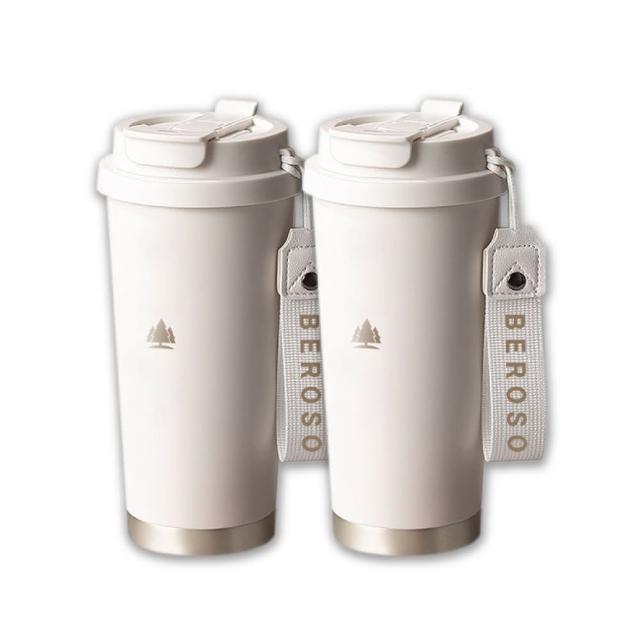 【Beroso 倍麗森】兩入組 530ml-316不鏽鋼內陶瓷保冰保溫環保隨行杯(郊遊/超商咖啡/保溫杯)