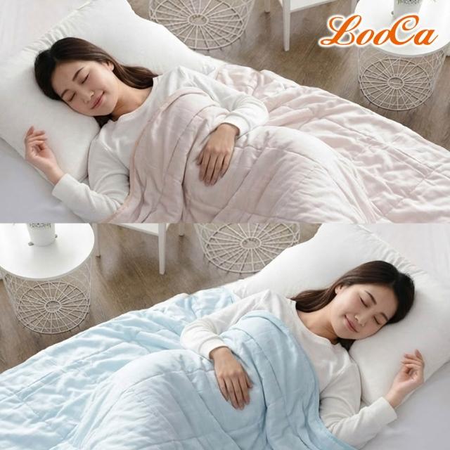 【LooCa】買1送1 石墨烯親膚抗菌60支紗四季素色涼被150x190cm雙人(多色任選/水洗被★限量出清)