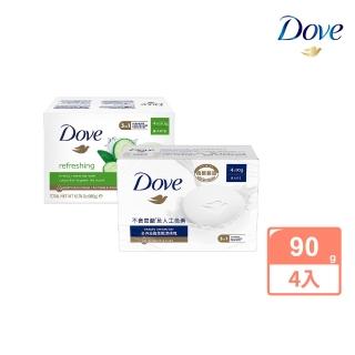 【Dove 多芬】香皂潔膚塊90g-4入(滋養柔嫩/清爽水嫩)