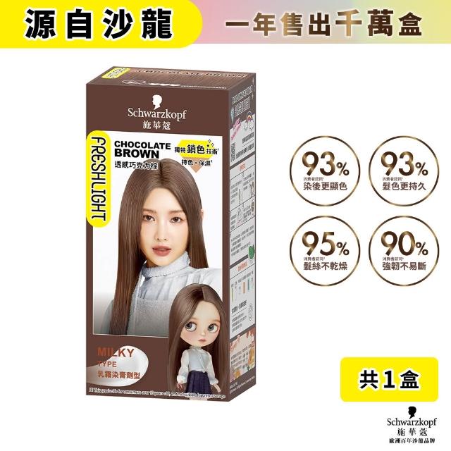 【Schwarzkopf 施華蔻】FRESHLIGHT染髮霜/泡泡染 2入組(15色任選/銀雪灰/亞麻冷灰亮麗金/淺啡奶茶)