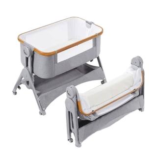 【CONNIE】贈蚊帳+提袋 婦幼展快收折疊床邊床 攜帶式嬰兒床 可拼大床(水平搖床新生兒搖籃床)