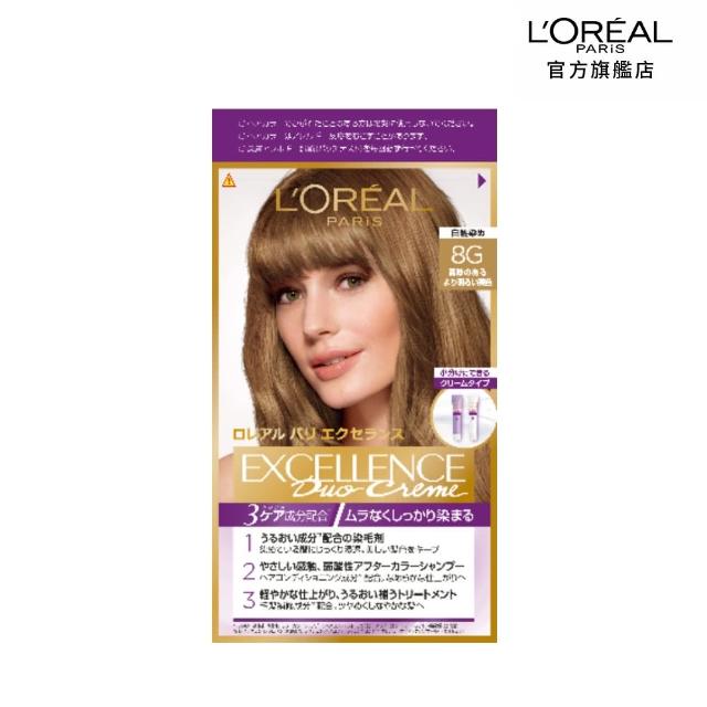 【L’OREAL Paris 巴黎萊雅】買1送1 優媚霜三重護髮染髮霜/雙管染髮霜_2入組