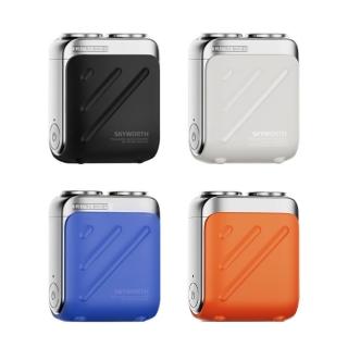 【SKYWORTH 創維】行者 雙刀頭電動刮鬍刀/電鬍刀 台灣公司貨(充電式/IPX7防水/全機水洗/磁吸刀頭)