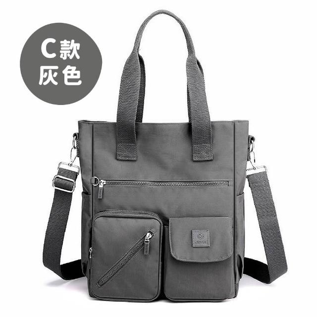 【LEESA】尼龍斜背包\多功能\大容量\托特包\側背包\上班通勤包\包包女\單肩包\手提包\媽媽