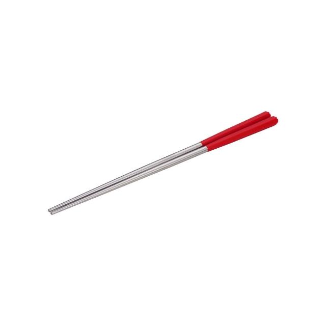 【Buffalo 牛頭牌】不鏽鋼複合筷六角26cm紅/灰/藍(304不鏽鋼筷/環保筷/食品級/公筷/料理筷)