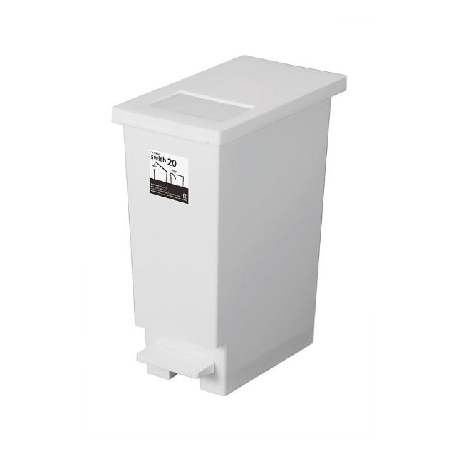 【日本 TONBO】UNEED系列推蓋踩踏雙用型垃圾桶-純色系20L
