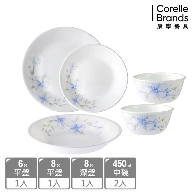 【CorelleBrands 康寧餐具】春晨藍花5件式餐具組