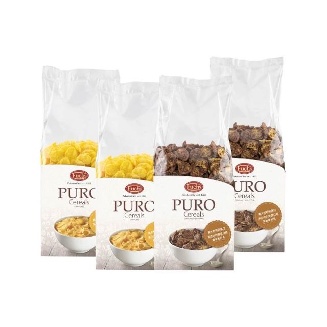 【Fuchs 福紅】義大利高纖無油烘培麥片 300g 口味任選x4包 (高纖無油烘培 義大利原裝進口)