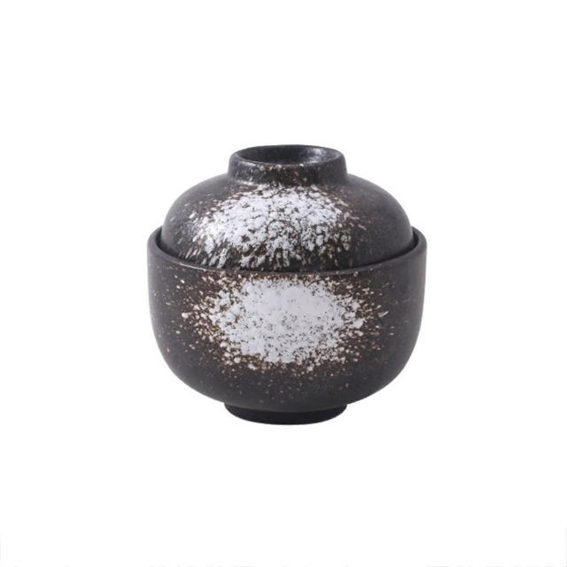 【渥思】日式復古陶瓷小燉盅(附蓋子.蒸蛋盅.茶碗蒸.煲湯.甜品碗)