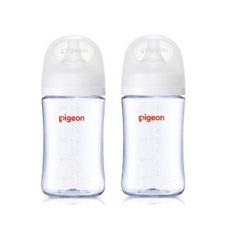 【Pigeon 貝親】第三代母乳實感T-ester奶瓶240mlx2-純淨白(寬口奶瓶 防脹氣 無雙酚A)