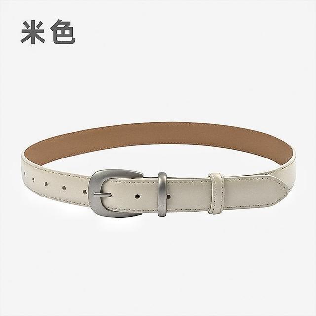 【MoonDy】腰帶 褲帶 女皮帶 精品皮帶 棕色腰帶 銀扣腰帶 真皮皮帶 西裝皮帶 牛皮帶 老錢 