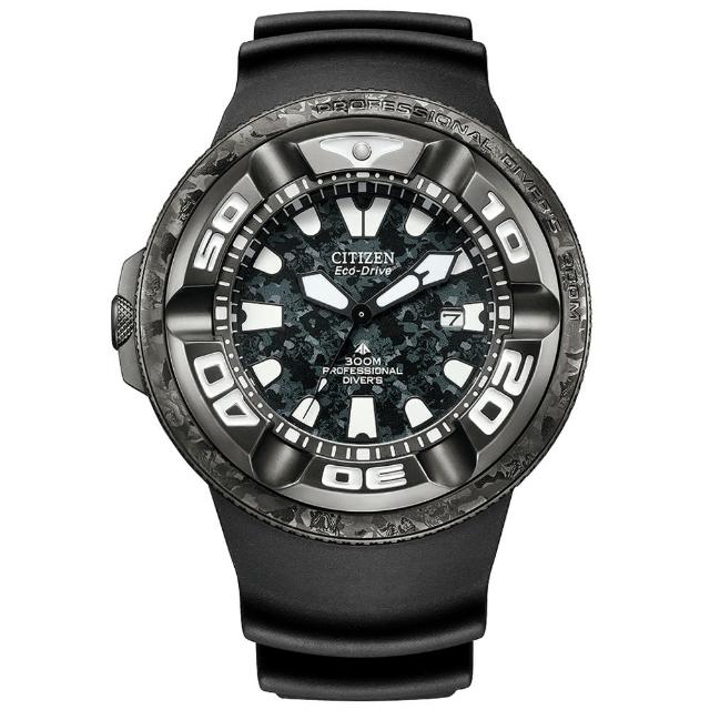 【CITIZEN 星辰】PROMASTE系列 哥吉拉聯名款 光動能潛水腕錶/48.2mm(BJ8056-01E / BJ8059-03Z)