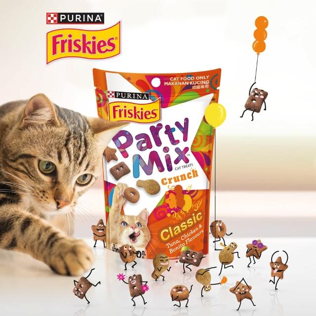 【Friskies 喜躍】Party Mix 香酥餅 60gx16包(貓零食 貓餅乾)