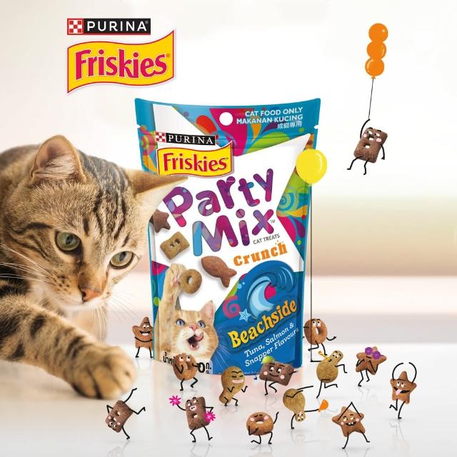 【Friskies 喜躍】Party Mix 香酥餅 60gx16包(貓零食 貓餅乾)